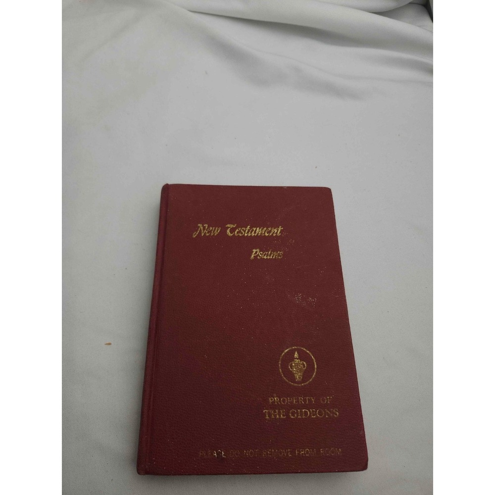 Vintage 1971 Gideons New Testament with Psalms KJV Red Hardcover Pocket Bible